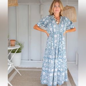 MAREA By Liz Joy Grace Midi Dress, Cala blue, XL